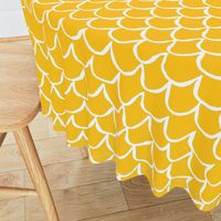 Sea Waves Scallop Pattern //  Golden Yellow