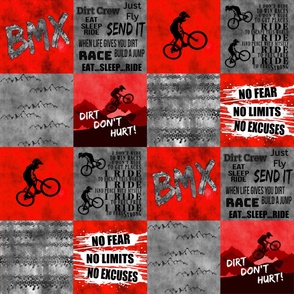 BMX Patch Quilt Red