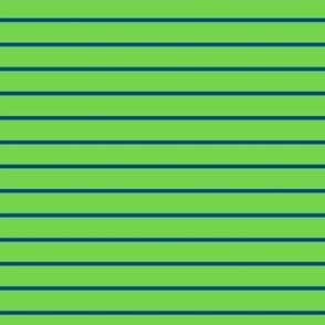 Horizontal Pin Stripe Pattern - Malachite and Blue