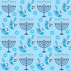 medium hanukkah designs on blue