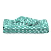 Teal and White Chevron