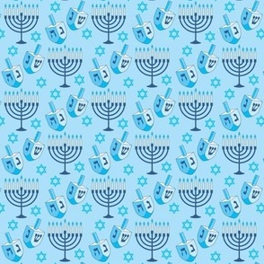 small hanukkah designs on blue