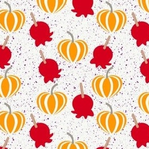 Halloween Candy Apples and Pumpkins Pattern