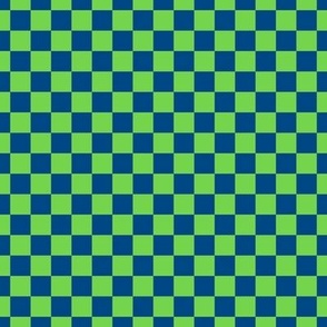 Checker Pattern - Malachite and Blue