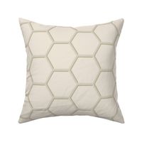 Minimalist Hexagons - Cream and Beige