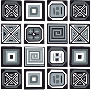 Geometric Aztec style neutral design