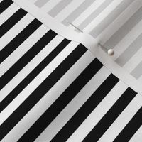 Smaller Scale 1/3 Inch Stripe Black and White Coordinate Matches Spoonflower Petal Solid