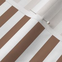 Bigger Scale 1/2 Inch Stripe Mocha and White Coordinate Matches Spoonflower Petal Solid