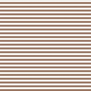 Smaller Scale 1/3 Inch Stripe Mocha and White Coordinate Matches Spoonflower Petal Solid