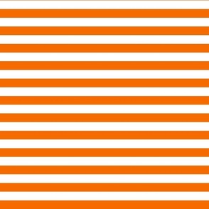 Bigger Scale 1/2 Inch Stripe Carrot and White Coordinate Matches Spoonflower Petal Solid