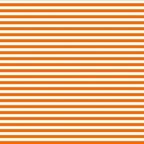 Smaller Scale 1/3 Inch Stripe Carrot and White Coordinate Matches Spoonflower Petal Solid