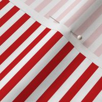 Smaller Scale 1/3 Inch Stripe Poppy Red and White Coordinate Matches Spoonflower Petal Solid