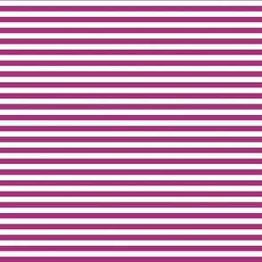 Smaller Scale 1/3 Inch Stripe Berry and White Coordinate Matches Spoonflower Petal Solid