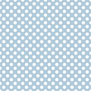 White Polka Dots, Blue