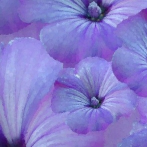 Rose of Sharon, Large scale, Hibiscus ,Purple, Painterly