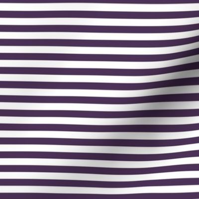 Smaller Scale 1/3 Inch Stripe Plum and White Coordinate Matches Spoonflower Petal Solid