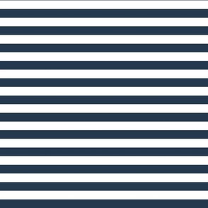 Bigger Scale 1/2 Inch Stripe Navy and White Coordinate Matches Spoonflower Petal Solid