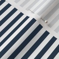 Smaller Scale 1/3 Inch Stripe Navy and White Coordinate Matches Spoonflower Petal Solid