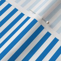 Smaller Scale 1/3 Inch Stripe Bluebell and White Coordinate Matches Spoonflower Petal Solid