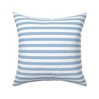 Bigger Scale 1/2 Inch Stripe Sky Blue and White Coordinate Matches Spoonflower Petal Solid