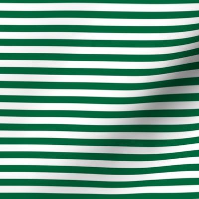 Smaller Scale 1/3 Inch Stripe Emerald and White Coordinate Matches Spoonflower Petal Solid