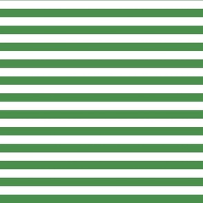 Bigger Scale 1/2 Inch Stripe Kelly Green and White Coordinate Matches Spoonflower Petal Solid