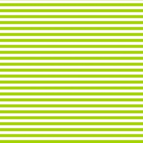Smaller Scale 1/3 Inch Stripe Lime Green and White Coordinate Matches Spoonflower Petal Solid