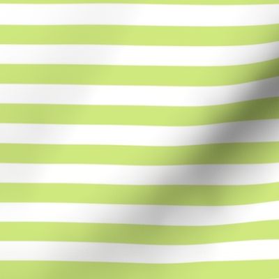 Bigger Scale 1/2 Inch Stripe Honeydew and White Coordinate Matches Spoonflower Petal Solid