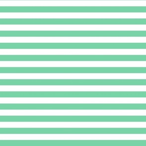 Bigger Scale 1/2 Inch Stripe Jade and White Coordinate Matches Spoonflower Petal Solid