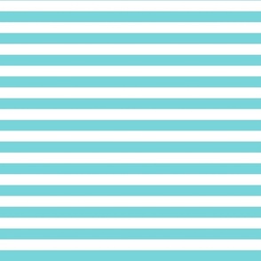Bigger Scale 1/2 Inch Stripe Pool Blue and White Coordinate Matches Spoonflower Petal Solid