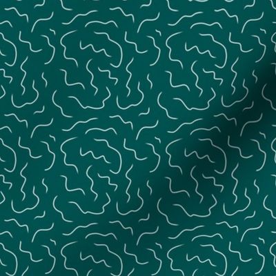 Abstract Brain Folds - Teal