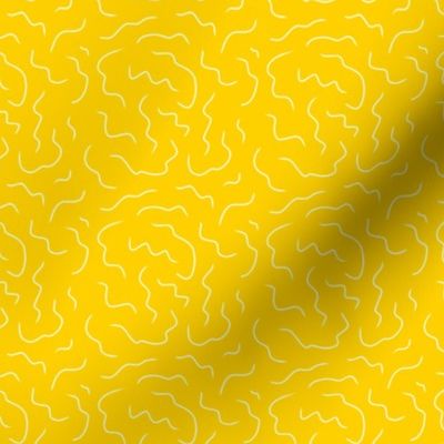 Abstract Brain Folds - Yellow