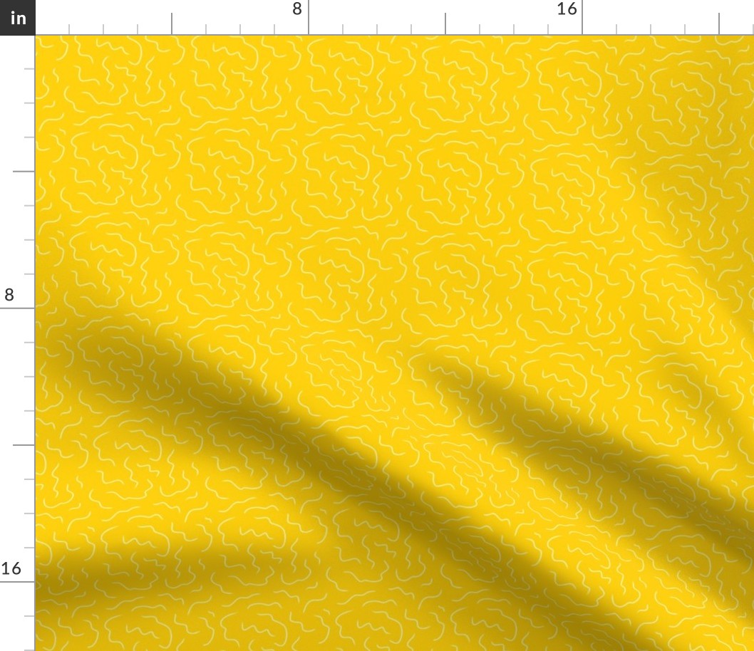 Abstract Brain Folds - Yellow