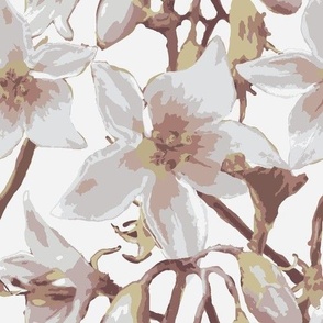 White Floral in Antique