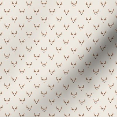 TINY minimal reindeer fabric.- boho winter holiday fabric 