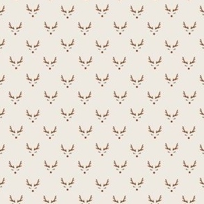TINY minimal reindeer fabric.- boho winter holiday fabric 