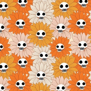 Retro florals skulls