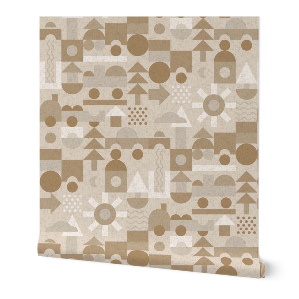 Driving to the country Cappucino beige tones Medium scale