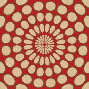 Abstract Mandala on Kraft background