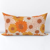 retro floral sunflowers fall autumn flowers 