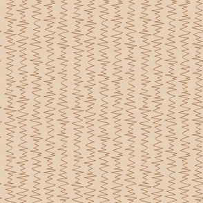 Cream and Toffee Modern Irregular Zig Zag: suitable for kids apparel, baby clothes and home decor 