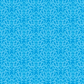 clear blue damask - small