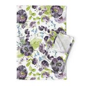 18" Poppy Meadow - Purple and Blue Wildflowers 