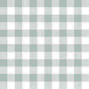 12 "  White on gray blue  grid- grey gingham, dove blue pink white grid 