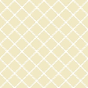 12 " White on vanille yellow grid- yellow gingham, sunny yellow white grid 