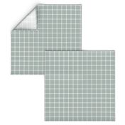 12 " White on grey grid- grey  gingham, grey  and white grid 