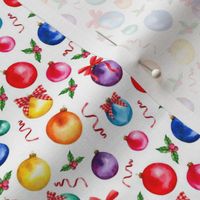 Small Scale Watercolor Christmas Tree Balls