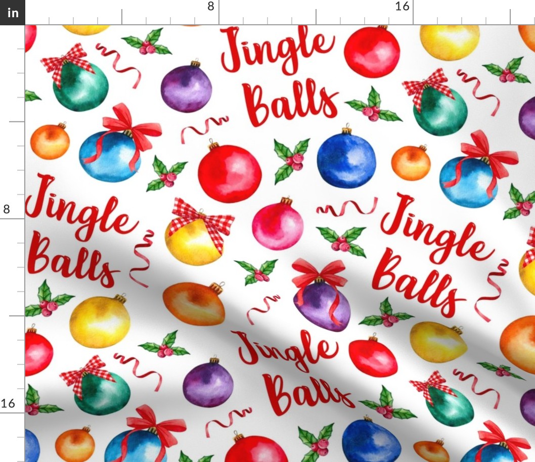 Large Scale Jingle Balls Funny Sarcastic Holiday Humor Christmas Tree Balls