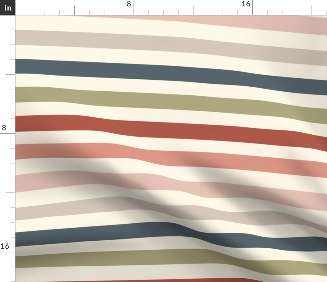 LARGE boho stripes fabric