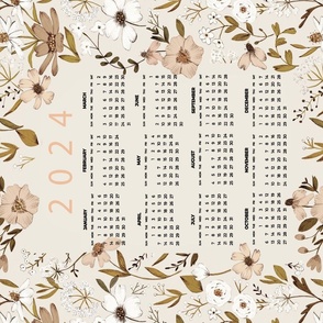 Calendar-floral 2024